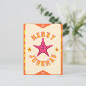 Briefkaart van Starfish Merry Junemas (Staand voorkant)