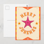 Briefkaart van Starfish Merry Junemas (Voorkant / Achterkant)