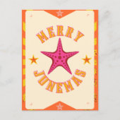 Briefkaart van Starfish Merry Junemas (Voorkant)