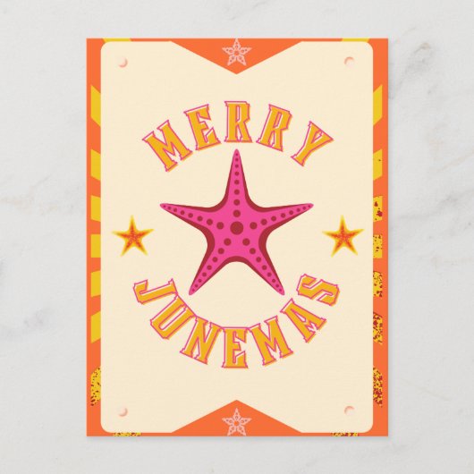 Briefkaart van Starfish Merry Junemas (Voorkant)