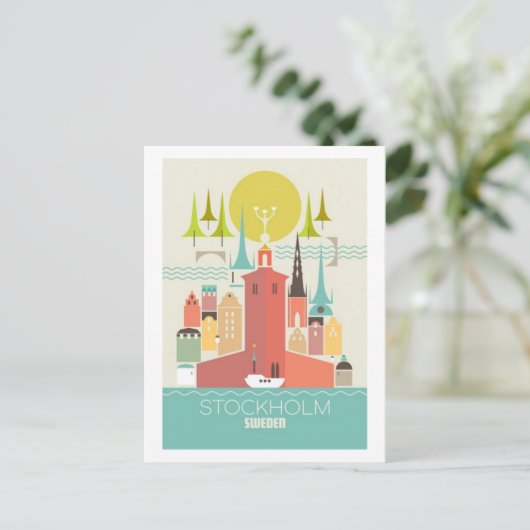 Briefkaart van Stockholm (Staand voorkant)