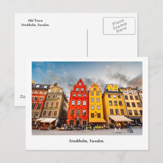 Briefkaart van Stockholm (Voorkant / Achterkant)