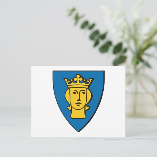 Briefkaart van Stockholm inzake wapenbezit (Staand voorkant)