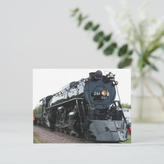 Briefkaart van stoomlocomotieven (Staand voorkant)