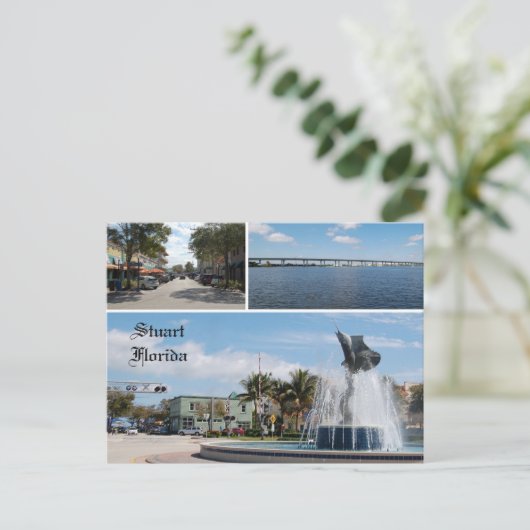 Briefkaart van Stuart Florida, Sailfish Capital (Staand voorkant)