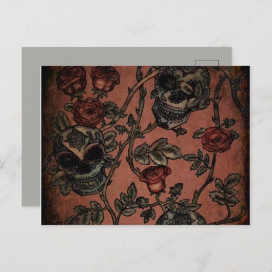 Briefkaart van suikerriet en van Rozen (Voorkant / Achterkant)