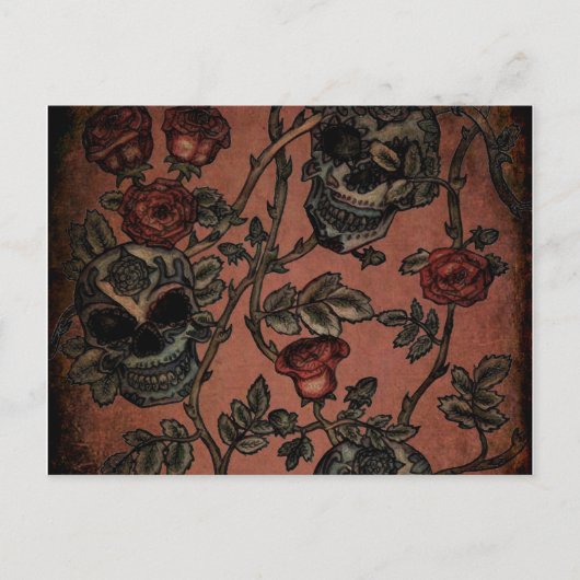 Briefkaart van suikerriet en van Rozen (Voorkant)