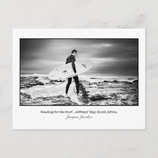 Briefkaart van Surfer a Jeffry's Bay (Voorkant)