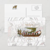 Briefkaart van tapijt van Bayeux (Voorkant / Achterkant)