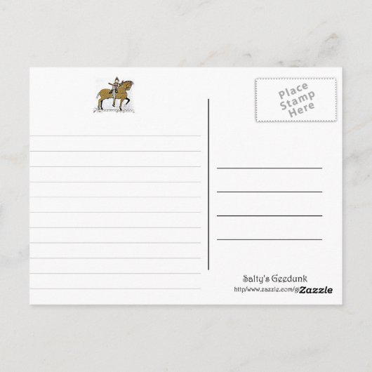 Briefkaart van tapijt van Bayeux (Achterkant)