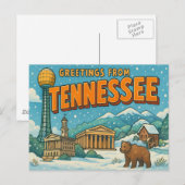 BRIEFKAART VAN TENNESSEE (Voorkant / Achterkant)