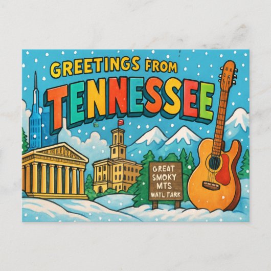 BRIEFKAART VAN TENNESSEE (Voorkant)
