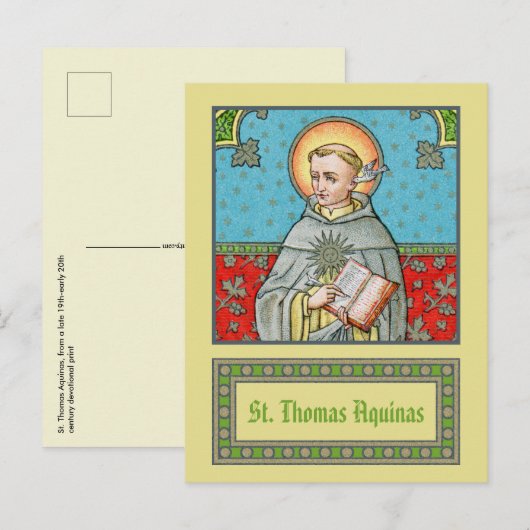 Briefkaart van Thomas Aquinas (VVP 002) (Voorkant / Achterkant)