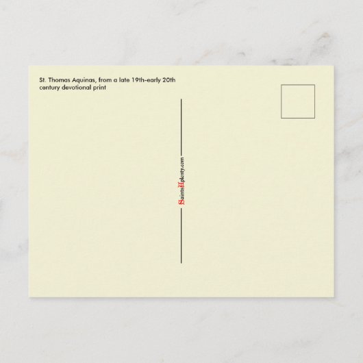 Briefkaart van Thomas Aquinas (VVP 002) (Achterkant)