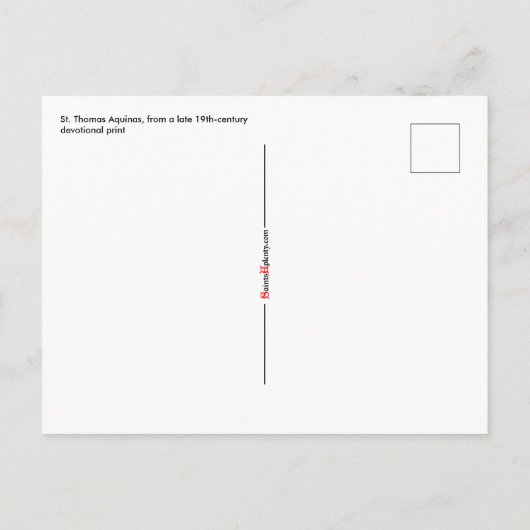 Briefkaart van Thomas Aquinas (VVP 003) (Achterkant)