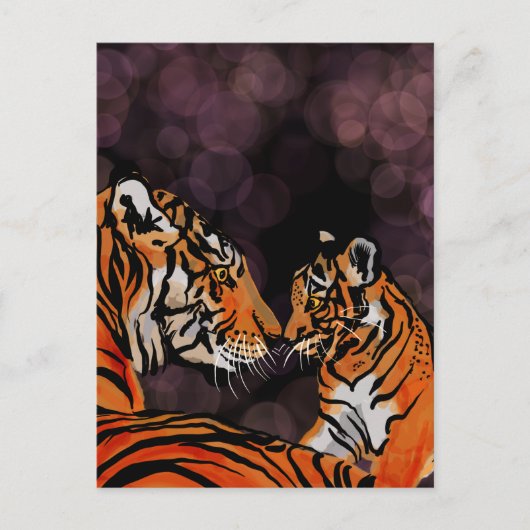 Briefkaart van tijger (Voorkant)