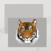 Briefkaart van tijgergezicht (Voorkant / Achterkant)