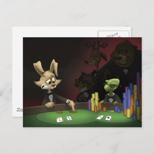 Briefkaart van Tortoise en Hare (Voorkant / Achterkant)