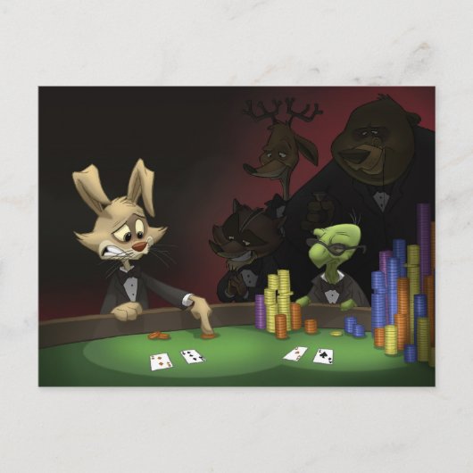 Briefkaart van Tortoise en Hare (Voorkant)