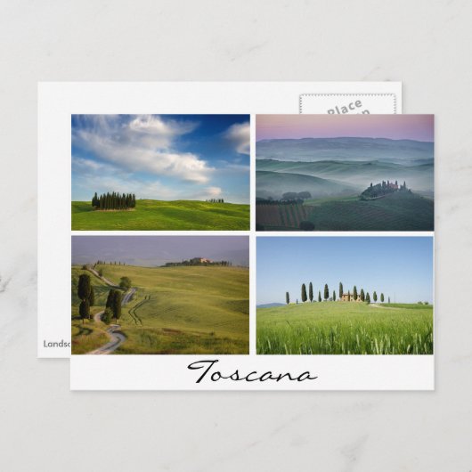 Briefkaart van Toscane (Voorkant / Achterkant)