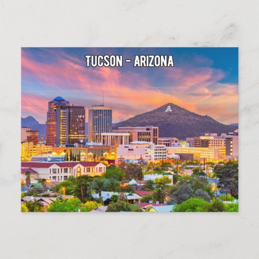 Briefkaart van Tucson Arizona (Voorkant)