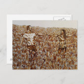 Briefkaart van tulpkoffie en inktschets (Voorkant / Achterkant)