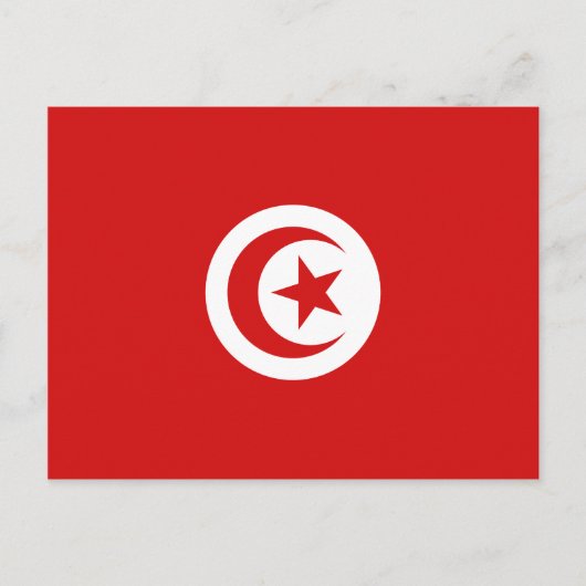 Briefkaart van Tunesische vlag (Voorkant)