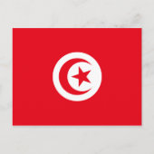 Briefkaart van Tunesische vlag (Voorkant)