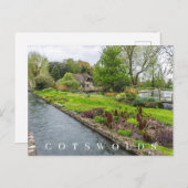 Briefkaart van uitzicht uit de bibury stream (Voorkant / Achterkant)