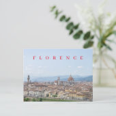 Briefkaart van uitzicht van Florence (Staand voorkant)