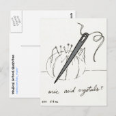 Briefkaart van urinezuur (Voorkant / Achterkant)