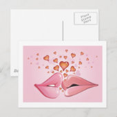 Briefkaart van Valentijn zoenen (Voorkant / Achterkant)