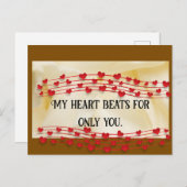 Briefkaart van valentijns (Voorkant / Achterkant)