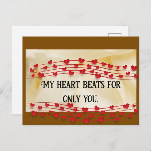 Briefkaart van valentijns (Voorkant / Achterkant)