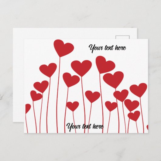 briefkaart van valentijns - pas tekst aan (Voorkant / Achterkant)