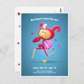 Briefkaart van valentijnse Aries (Voorkant / Achterkant)