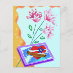 Briefkaart van Valentijnse liefhebbers