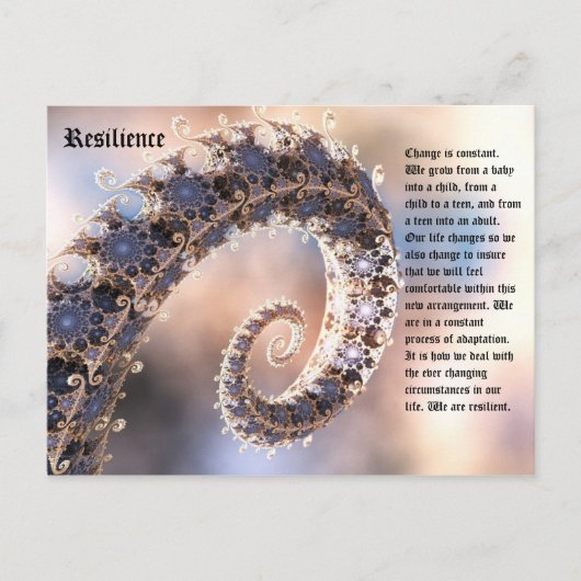 Briefkaart van veerkracht (Voorkant)