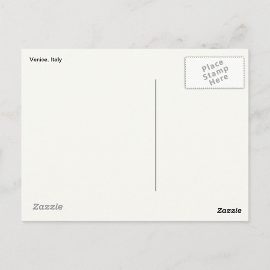 briefkaart van venetiaanse gondolas (Achterkant)