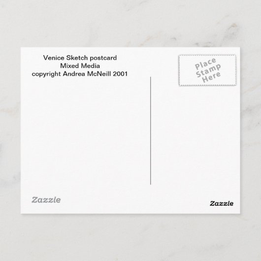 Briefkaart van Venetië (Achterkant)