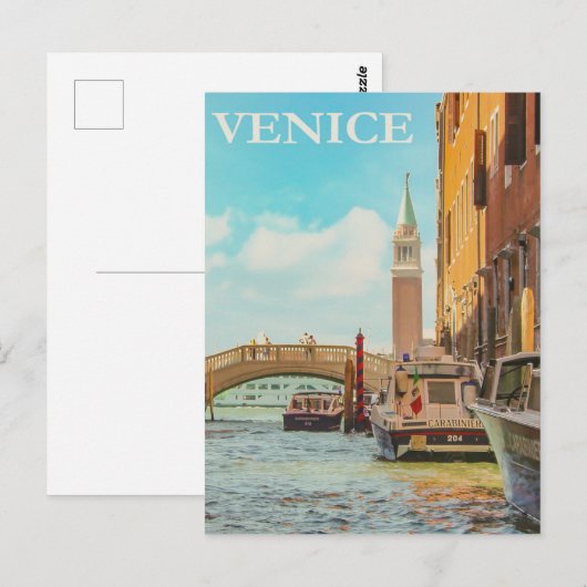  Briefkaart van Venetië (Voorkant / Achterkant)