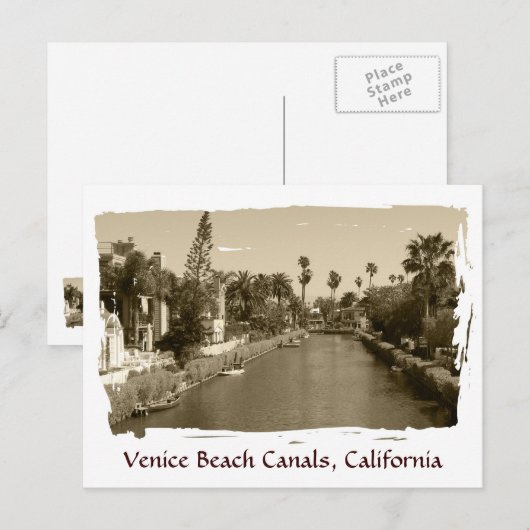  Briefkaart van Venetië Beach Canals! (Voorkant / Achterkant)