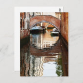Briefkaart van Venetië Bridge (Voorkant / Achterkant)