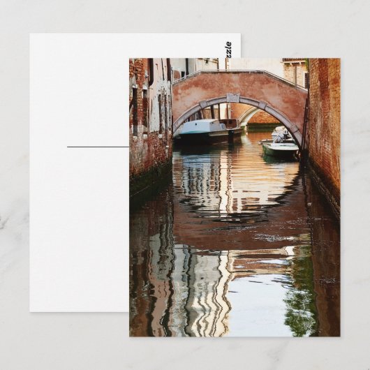 Briefkaart van Venetië Bridge (Voorkant / Achterkant)
