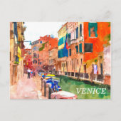 Briefkaart van Venetië-waterverf (Voorkant)