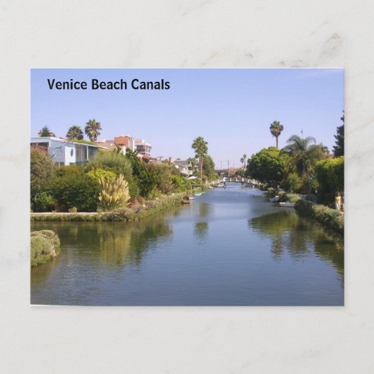 Briefkaart van Venice Beach Canals (Voorkant)