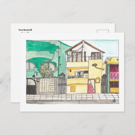 Briefkaart van Venice Boardwalk (Voorkant / Achterkant)