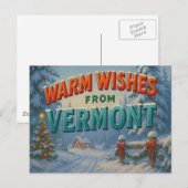 BRIEFKAART VAN VERMONT (Voorkant / Achterkant)