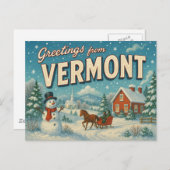 BRIEFKAART VAN VERMONT (Voorkant / Achterkant)