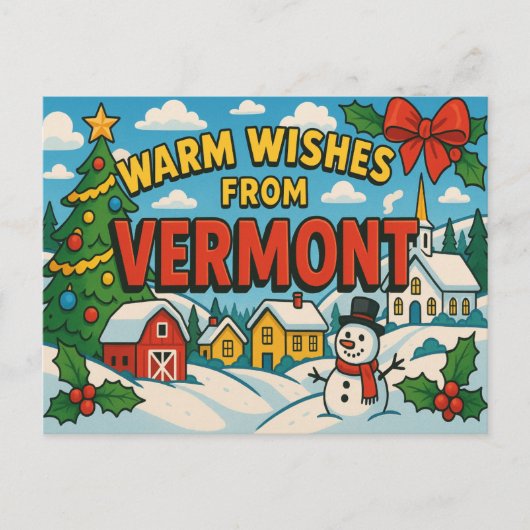 BRIEFKAART VAN VERMONT (Voorkant)